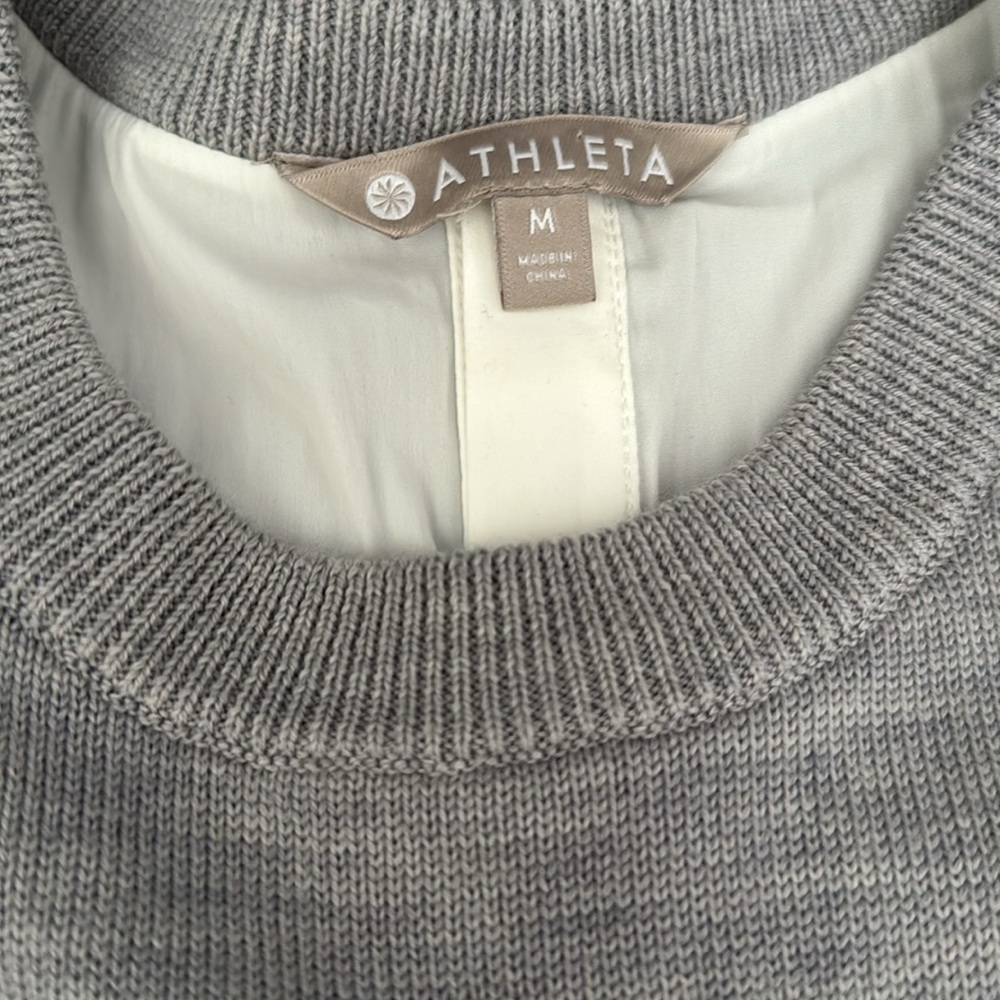 Athleta Itinerary Wool Sweater Tank Top Gray Size M - Picture 4 of 9